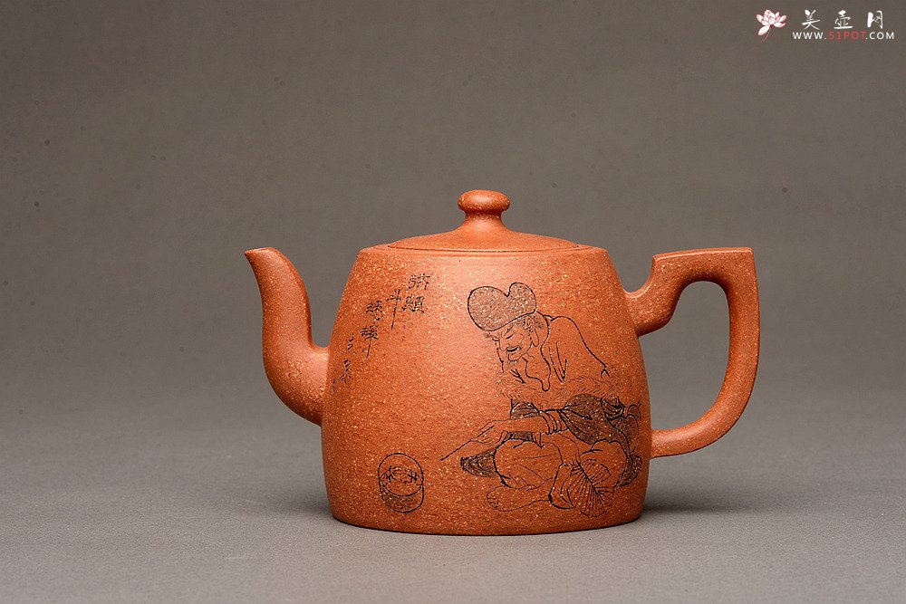 紫砂壶图片：祝福无限 壶势巍巍 刚毅圆润 全手高升壶 优质降坡泥 - 宜兴紫砂壶网