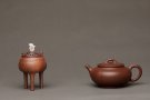 紫砂壶图片：线条流畅 别有风味o(∩_∩)o  新意花器 全手工知秋 - 宜兴紫砂壶网