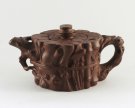 紫砂壶图片：仿鸣远束柴三友 - 宜兴紫砂壶网