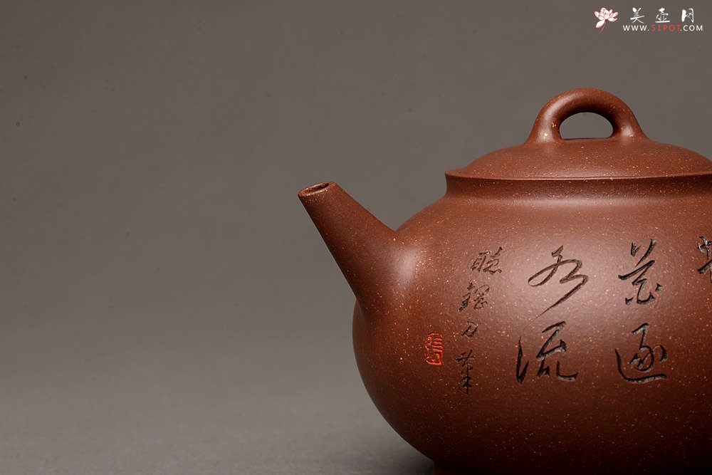 紫砂壶图片：俊秀之作 清悟 张听刚精心装饰   - 宜兴紫砂壶网