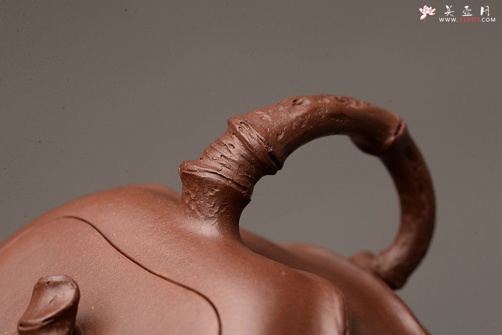 紫砂壶图片：花货新风尚 道法自然 妙趣横生 潘丹初乙未年全手之作 溪竹 - 宜兴紫砂壶网