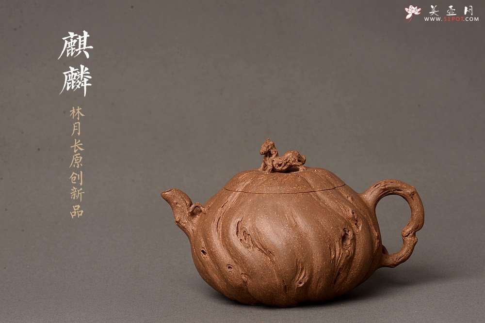 紫砂壶图片：林月长乙未冬全手原创精品 肌理丰富 紫砂新风 学院派  麒麟山音 - 宜兴紫砂壶网