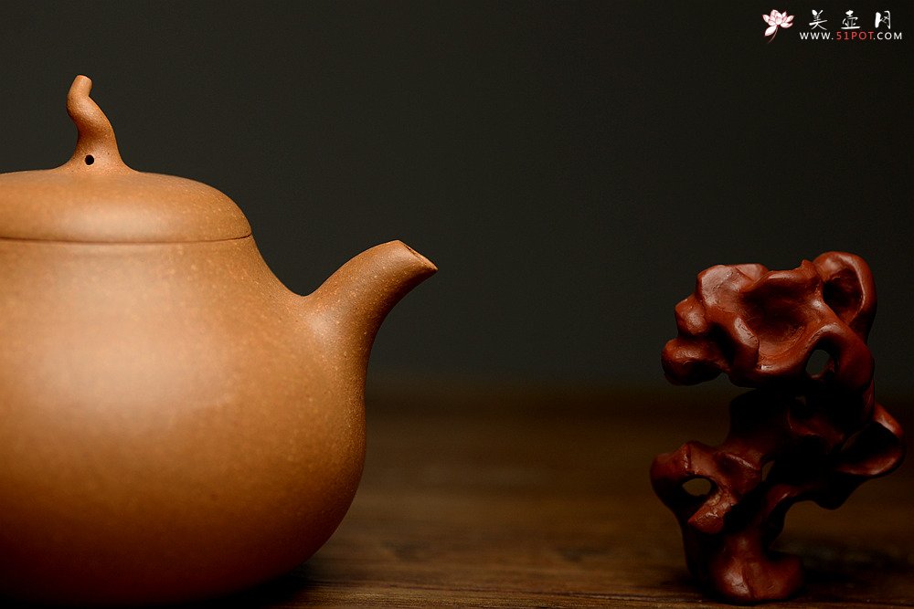 紫砂壶图片：顾小英全手作品 圆润敦厚 拙味十足 匏瓜 手工锤炼段泥 - 宜兴紫砂壶网