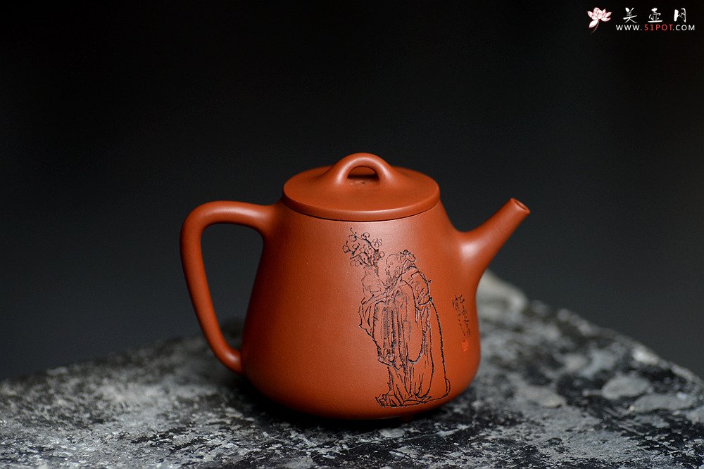 紫砂壶图片：原矿赵庄朱泥高石瓢 高挑有力 实用茶器 - 宜兴紫砂壶网