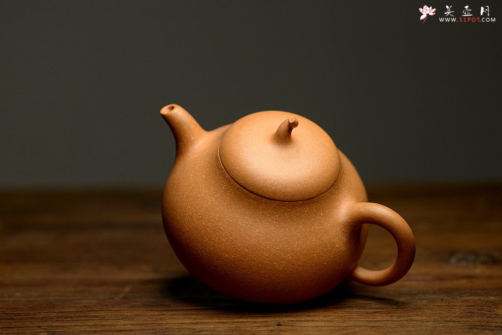 紫砂壶图片：顾小英全手作品 圆润敦厚 拙味十足 匏瓜 手工锤炼段泥 - 宜兴紫砂壶网