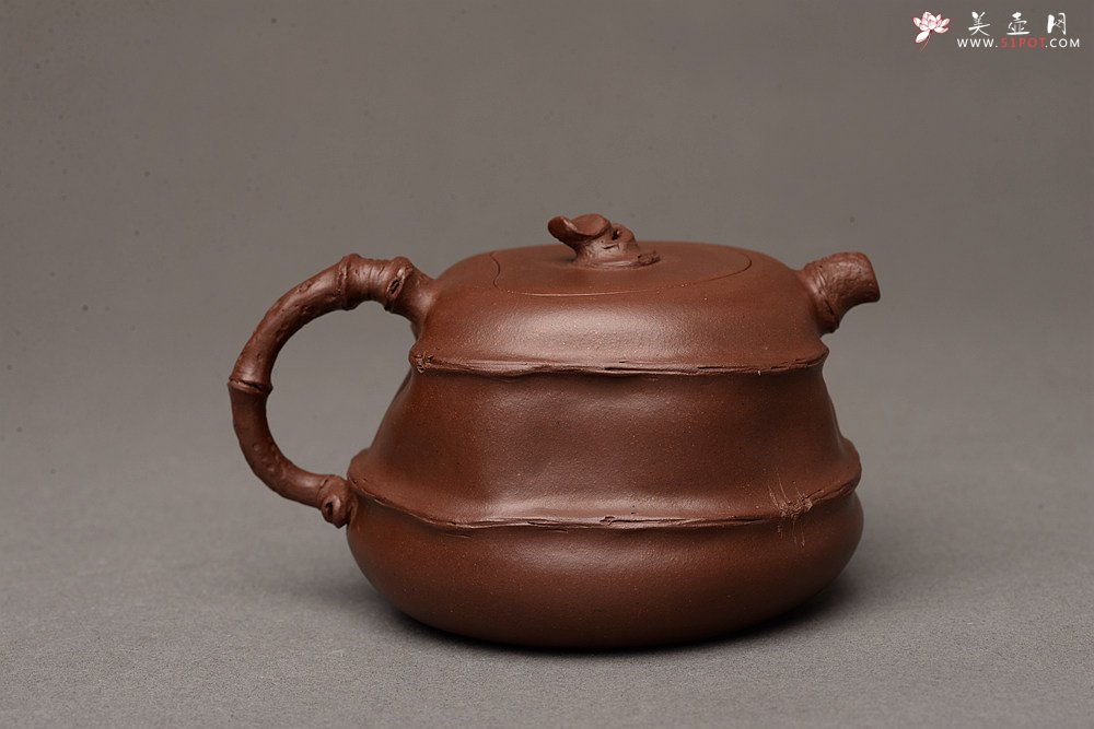 紫砂壶图片：花货新风尚 道法自然 妙趣横生 潘丹初乙未年全手之作 溪竹 - 宜兴紫砂壶网