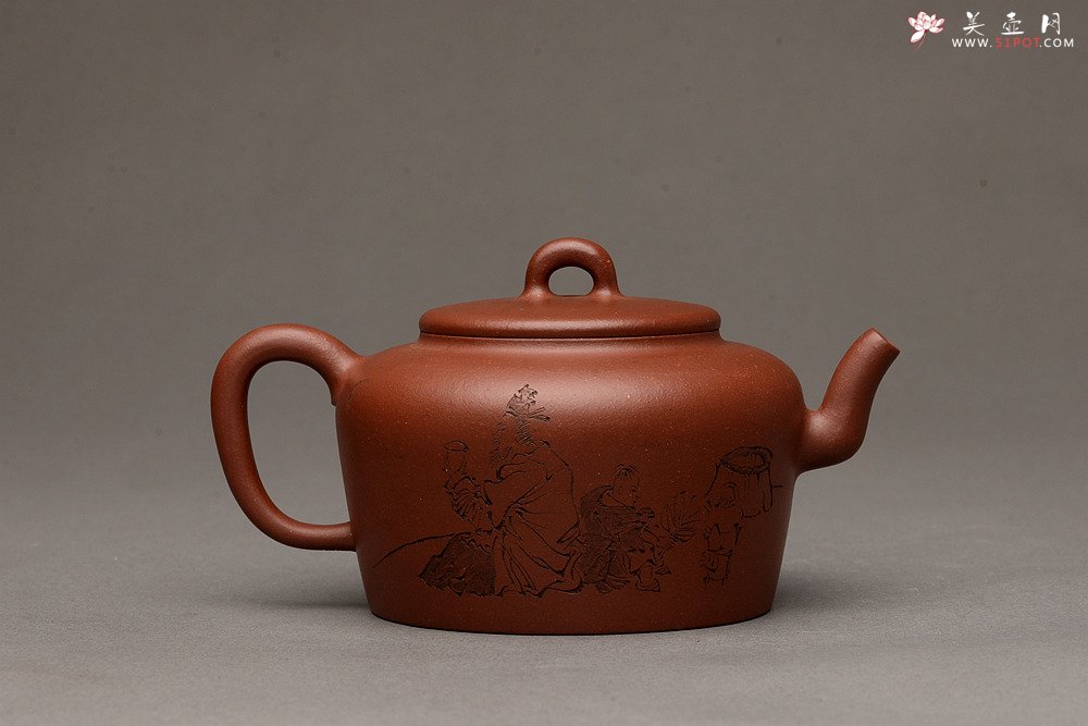 紫砂壶图片：詹黎明全手新品 高路精心装饰 文气雅致  做工精致 全手相知 - 宜兴紫砂壶网