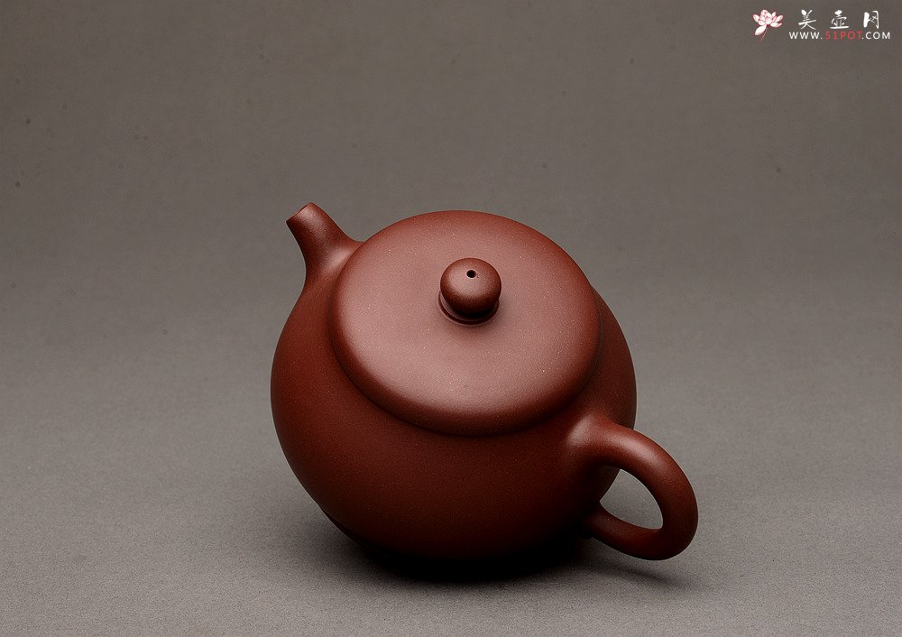 紫砂壶图片：美壶特惠 圆润饱满 大口实用 潘壶~~优质枣红泥 极易泡养 - 宜兴紫砂壶网