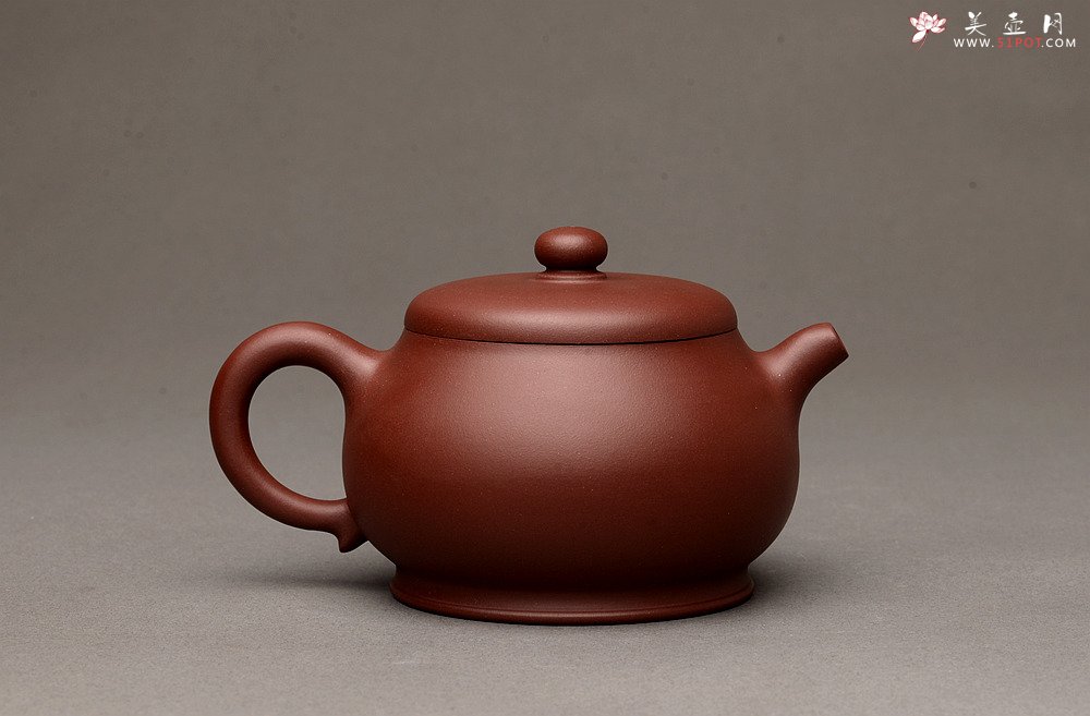 紫砂壶图片：美壶特惠 圆润饱满 大口实用 潘壶~~优质枣红泥 极易泡养 - 宜兴紫砂壶网