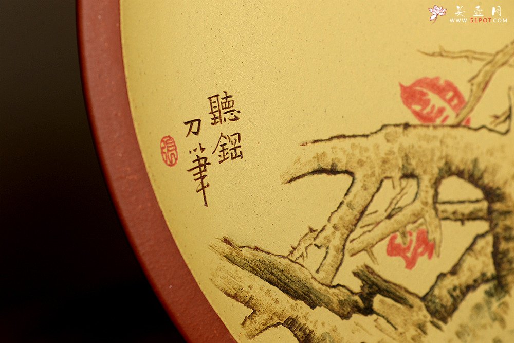 紫砂壶图片：张听刚精品30cm挂盘 鹰 生态逼真 栩栩如生 层次感强 送礼自藏 - 宜兴紫砂壶网