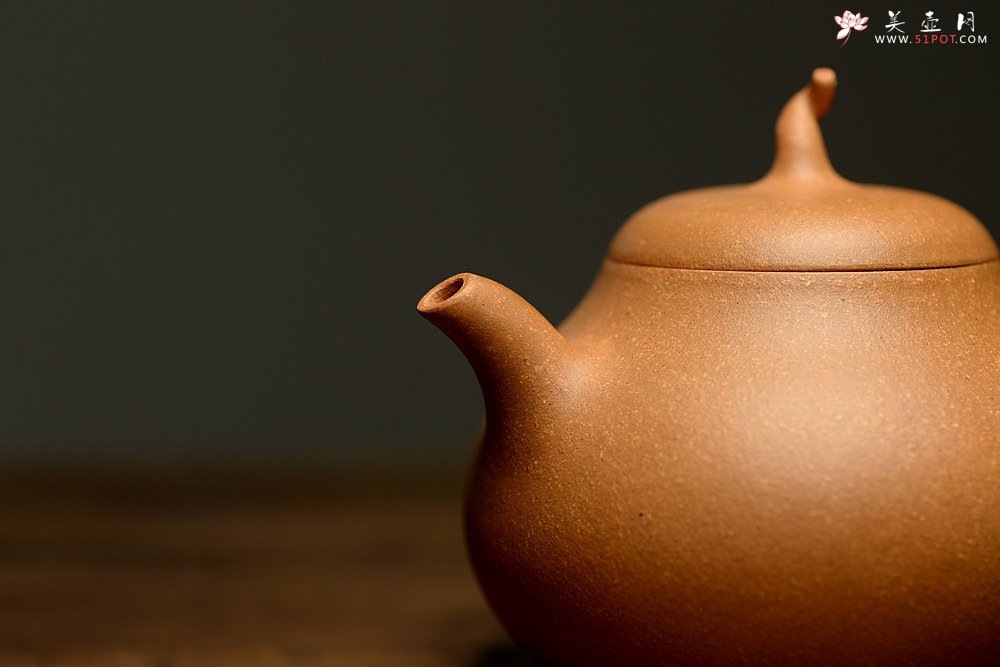 紫砂壶图片：顾小英全手作品 圆润敦厚 拙味十足 匏瓜 手工锤炼段泥 - 宜兴紫砂壶网