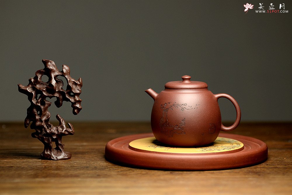 紫砂壶图片：非常好玩~~紫砂干泡台  朱牧清精心装饰 别有风韵！！ - 宜兴紫砂壶网