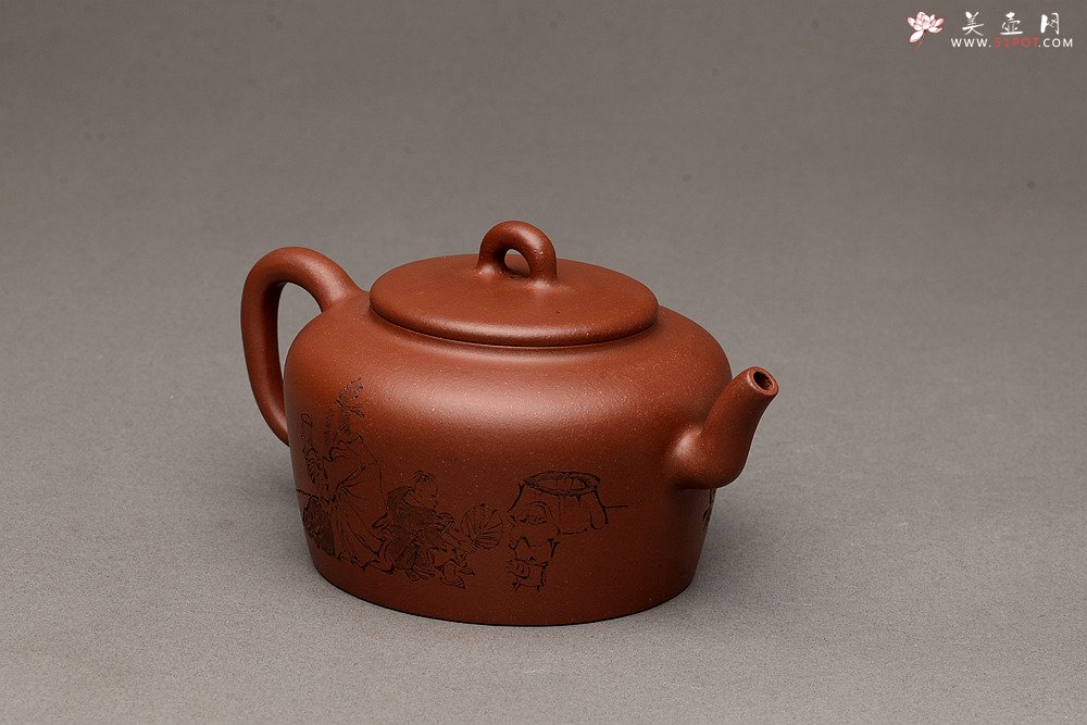 紫砂壶图片：詹黎明全手新品 高路精心装饰 文气雅致  做工精致 全手相知 - 宜兴紫砂壶网