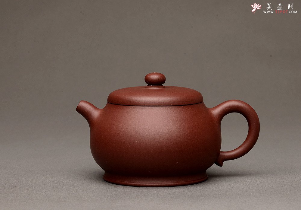 紫砂壶图片：美壶特惠 圆润饱满 大口实用 潘壶~~优质枣红泥 极易泡养 - 宜兴紫砂壶网