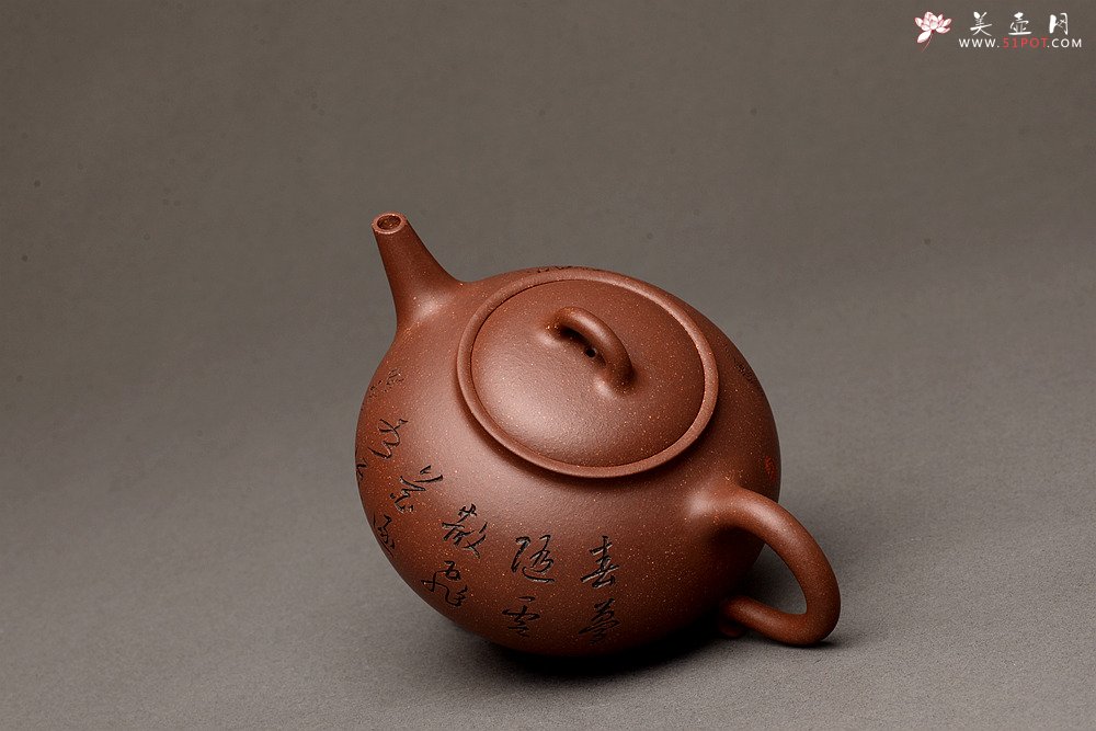 紫砂壶图片：俊秀之作 清悟 张听刚精心装饰   - 宜兴紫砂壶网