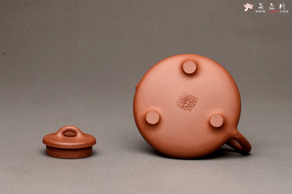 紫砂壶图片：张听刚装饰 精品紫泥调砂 周斌全手子冶石瓢 精工 - 宜兴紫砂壶网