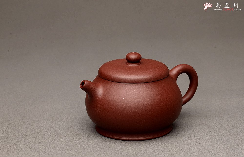 紫砂壶图片：美壶特惠 圆润饱满 大口实用 潘壶~~优质枣红泥 极易泡养 - 宜兴紫砂壶网