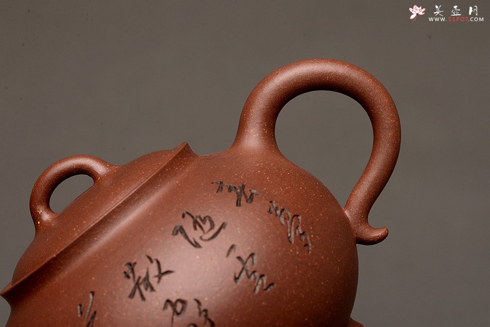 紫砂壶图片：俊秀之作 清悟 张听刚精心装饰   - 宜兴紫砂壶网