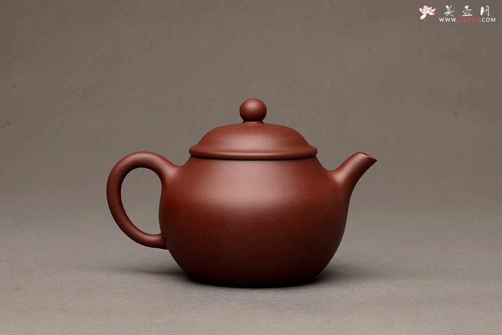 紫砂壶图片：美壶特惠 经典实用 潘壶 优质枣红泥 极易泡养 - 宜兴紫砂壶网