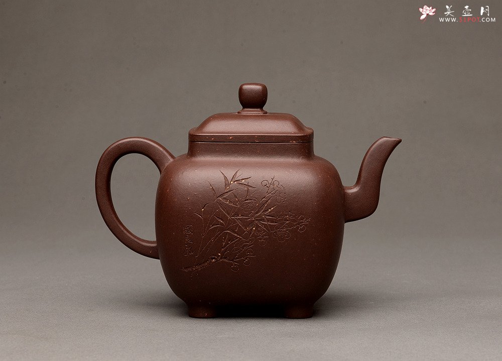 紫砂壶图片：许国良风雅装饰 实力许浒 浑厚高俊 精品代表作 全手鸣远四方 - 宜兴紫砂壶网