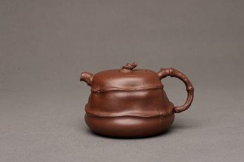 紫砂壶图片：花货新风尚 道法自然 妙趣横生 潘丹初乙未年全手之作 溪竹 - 宜兴紫砂壶网