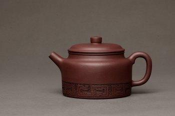 紫砂壶图片：张智耀新作 全手德钟 器型端正 耐品实用 张听刚装饰 - 宜兴紫砂壶网