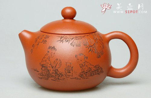 紫砂壶图片：倒把西施 - 宜兴紫砂壶网