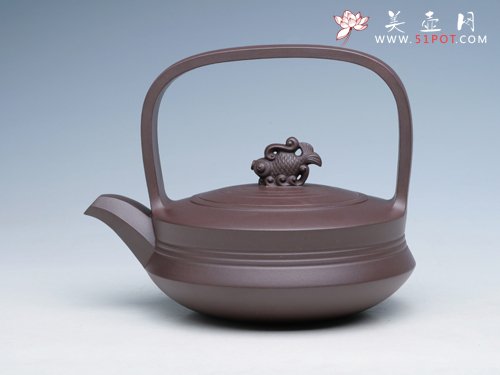 紫砂壶图片：鱼乐提梁 - 宜兴紫砂壶网