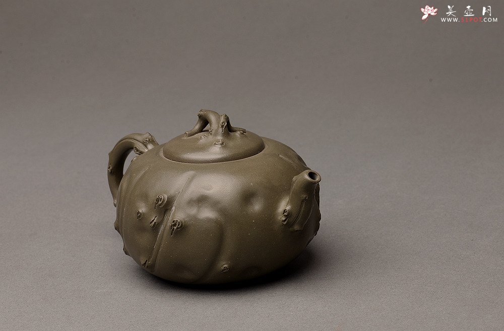 紫砂壶图片：灵秀俊美 自然清趣 玉露二 典雅大气 原创作品孙伟强张新亚合作 - 宜兴紫砂壶网