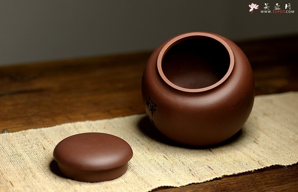 紫砂壶图片：原矿紫泥  茄段茶叶罐 - 宜兴紫砂壶网