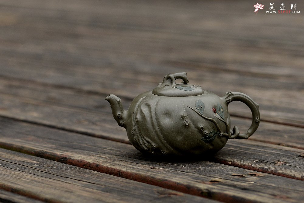 紫砂壶图片：灵秀俊美 自然清趣 玉露二 典雅大气 原创作品孙伟强张新亚合作 - 宜兴紫砂壶网