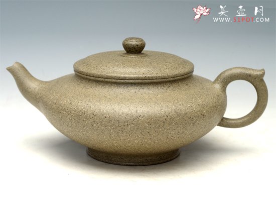 紫砂壶图片：虚扁（芝麻段） - 宜兴紫砂壶网