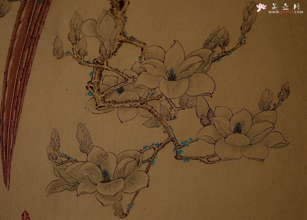 紫砂壶图片：谭华斌精心装饰 壁画 韵味十足 送礼自珍佳作 - 宜兴紫砂壶网