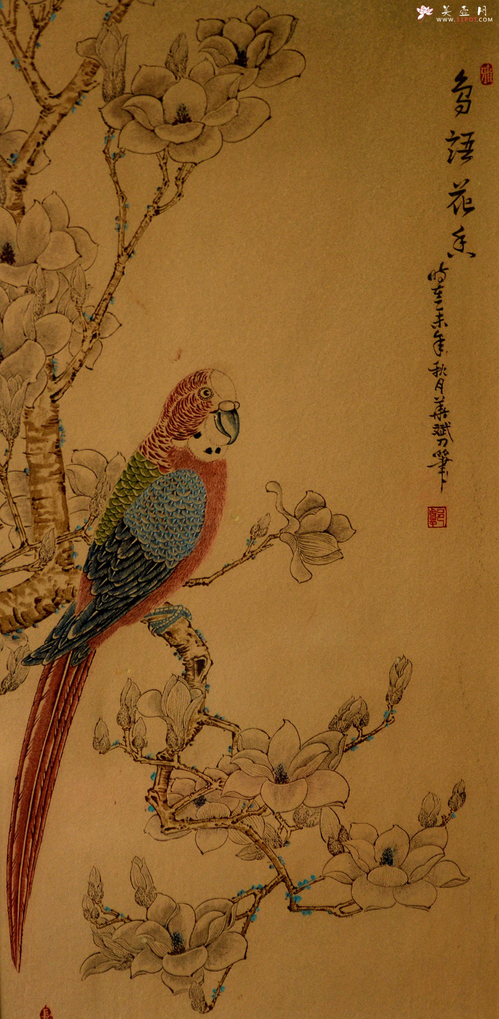 紫砂壶图片：谭华斌精心装饰 壁画 韵味十足 送礼自珍佳作 - 宜兴紫砂壶网