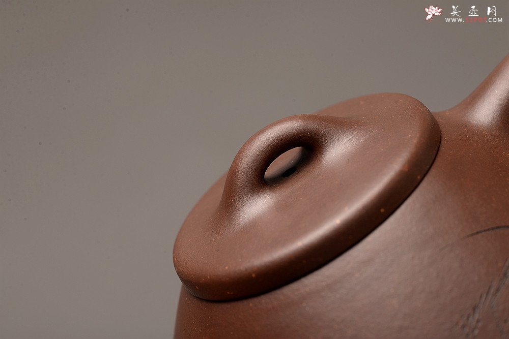 紫砂壶图片：周路健乙未冬全手精品力作 摹李寒勇子冶石瓢 耐品劲道 国师和石装饰 - 宜兴紫砂壶网