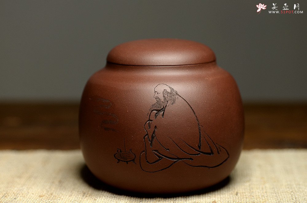 紫砂壶图片：原矿紫泥  茄段茶叶罐 - 宜兴紫砂壶网