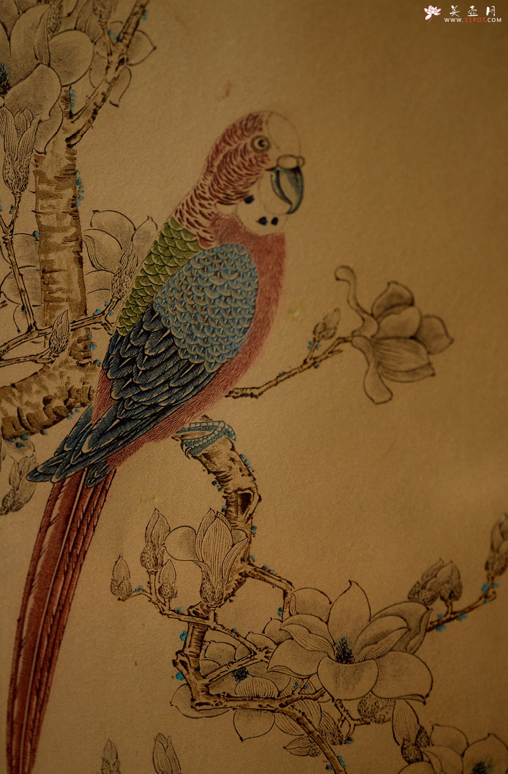 紫砂壶图片：谭华斌精心装饰 壁画 韵味十足 送礼自珍佳作 - 宜兴紫砂壶网