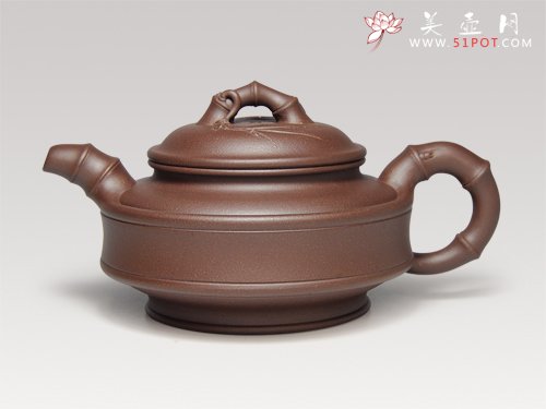 紫砂壶图片：双线竹鼓（1） - 宜兴紫砂壶网