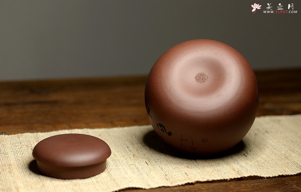 紫砂壶图片：原矿紫泥  茄段茶叶罐 - 宜兴紫砂壶网