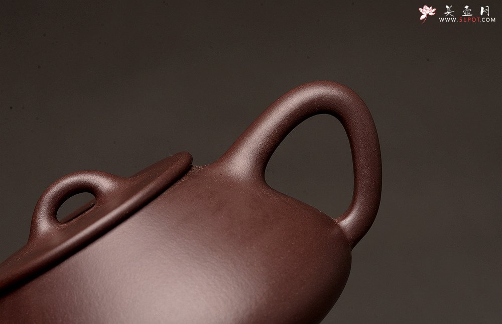 紫砂壶图片：器形周正 全手平盖石瓢 端庄秀丽 - 宜兴紫砂壶网