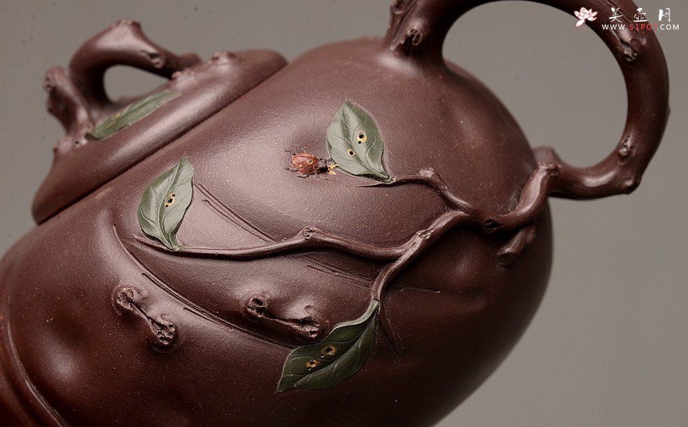 紫砂壶图片：灵秀俊美 自然清趣 玉露 典雅大气 原创作品孙伟强张新亚合作 - 宜兴紫砂壶网