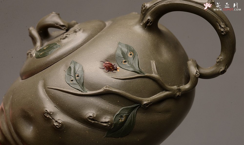 紫砂壶图片：灵秀俊美 自然清趣 玉露二 典雅大气 原创作品孙伟强张新亚合作 - 宜兴紫砂壶网