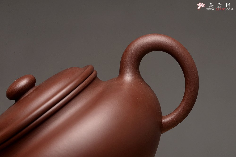 紫砂壶图片：极品老紫泥 端庄周正 传统经典 全手仿古 做工精致 - 宜兴紫砂壶网