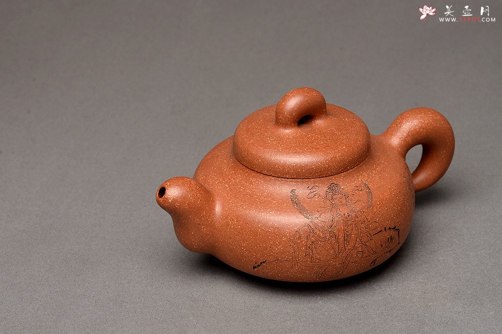 紫砂壶图片：精品 道洪风格 出水如柱 全手玉璧 获奖作品 - 宜兴紫砂壶网