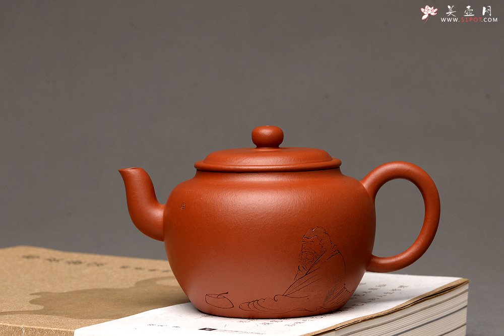 紫砂壶图片：徐亚春新品 优质朱泥 全手鼓墩 游心堂主人装饰 实用佳品 - 宜兴紫砂壶网