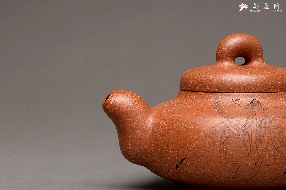 紫砂壶图片：精品 道洪风格 出水如柱 全手玉璧 获奖作品 - 宜兴紫砂壶网