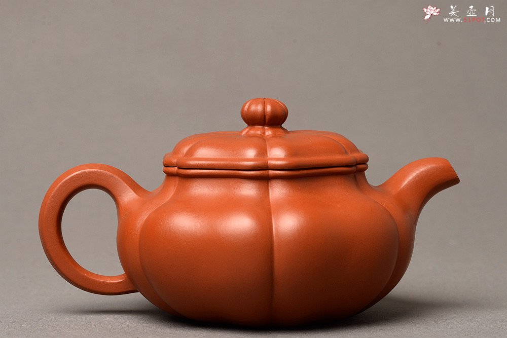 紫砂壶图片：朱泥筋囊 难得完美品  葵仿古 大口实用 丰润精美  - 宜兴紫砂壶网