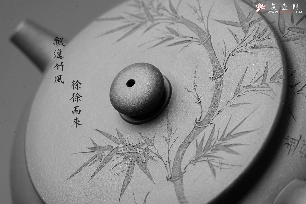 紫砂壶图片：扁翁设计 詹黎明全手制作 国师赵辉精心装饰 杀茶利器 卧云 - 宜兴紫砂壶网