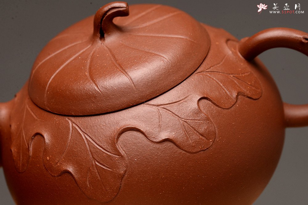 紫砂壶图片：周路健全手新作 贴塑花器 飘逸 雅致 秋硕 - 宜兴紫砂壶网