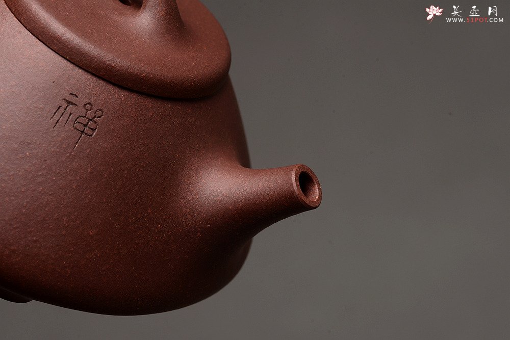 紫砂壶图片：周斌全手作品 游心堂主人精心装饰 子冶石瓢 做工精致 文气佳品 - 宜兴紫砂壶网